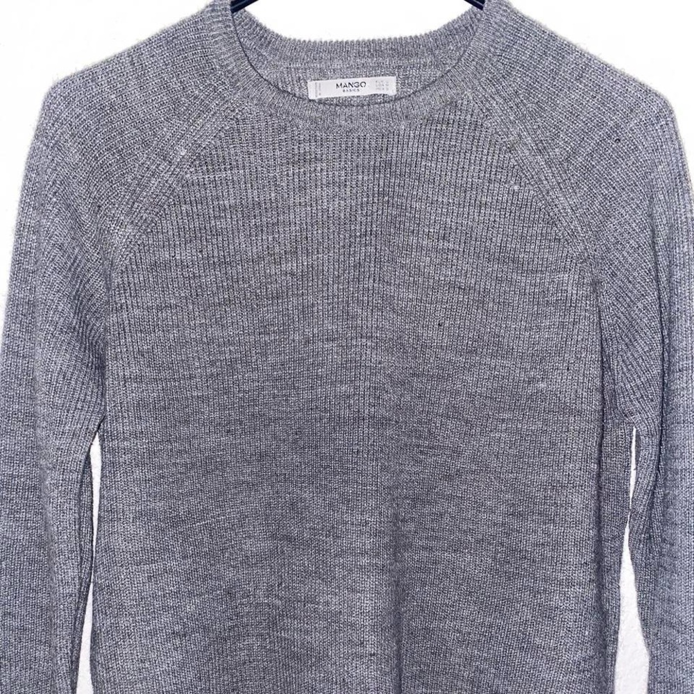Mango Basics Gray Sweater Size Medium - image 3